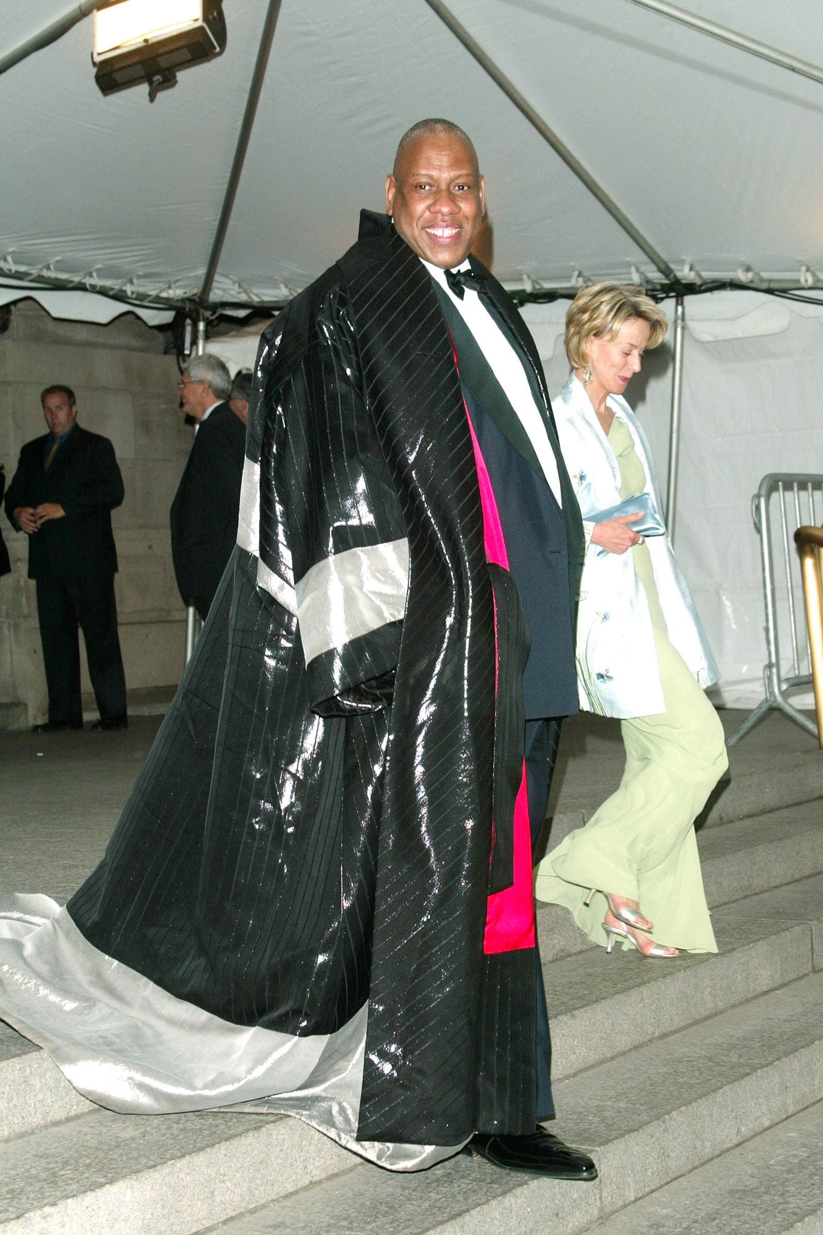 Images may contain Andr Leon Talley Julia Jäckel Murad II Fashion Clothing Formal Wearing Dress Jacket and Face
