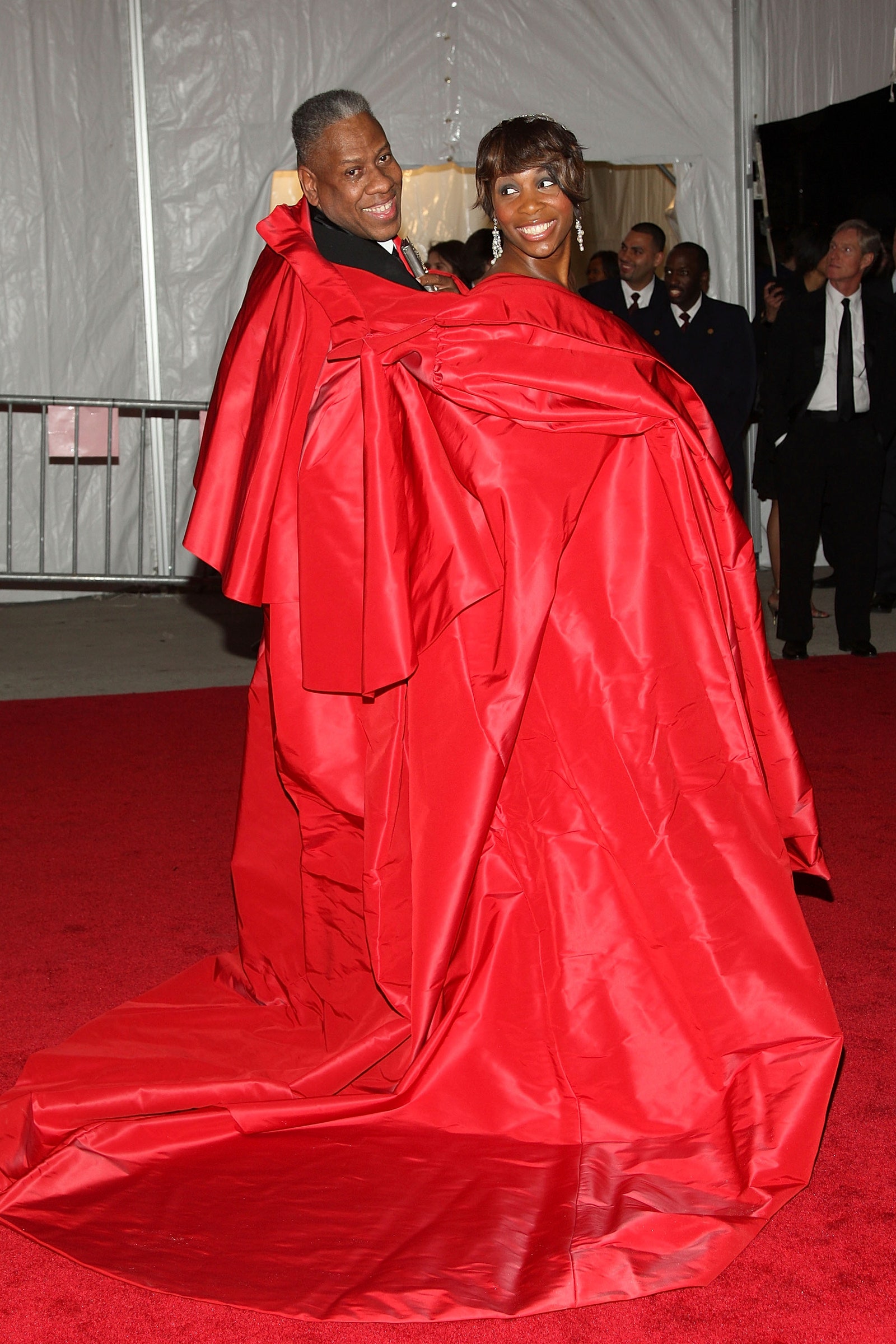 Images may contain Andr Leon Talley Venus Williams Obiwon stylish character accessories formal wear and tie
