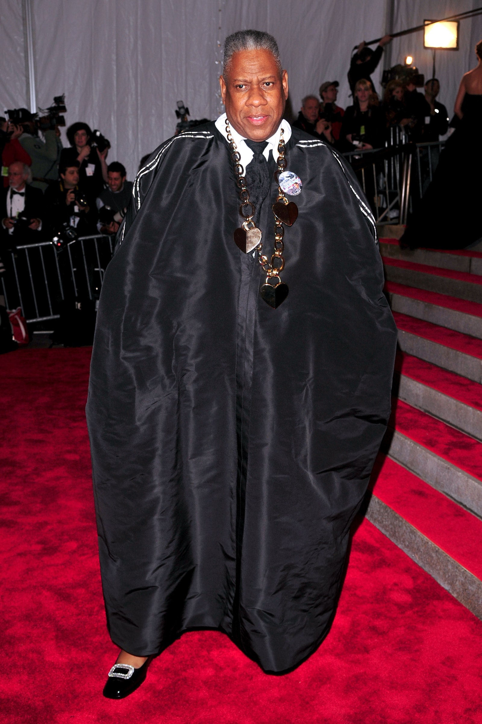 Images may contain Andr Leon Talley Larry Carlton Fashion Adult Accessories Jewelry Necklaces and Clothes