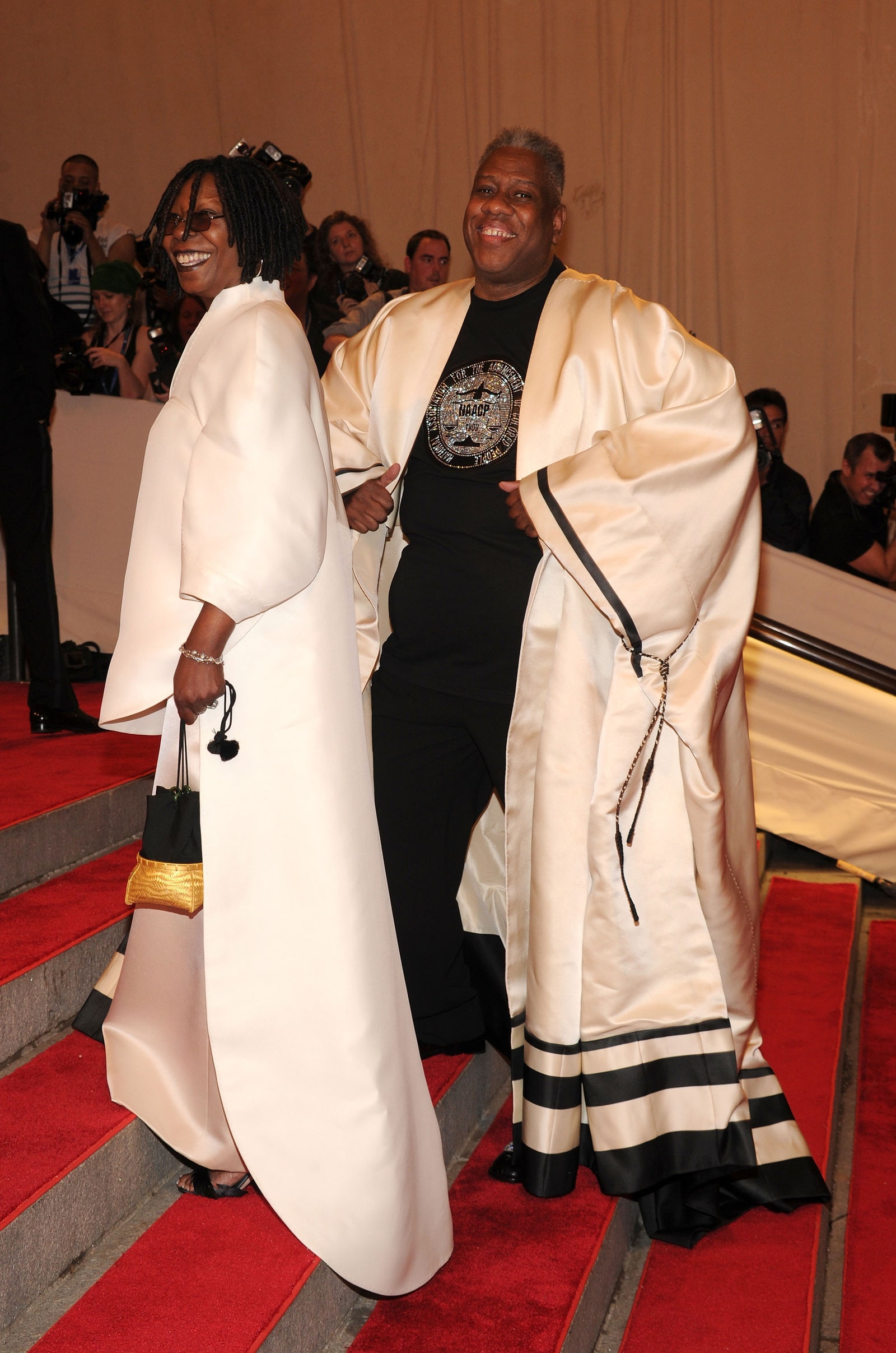 Images may contain Whoopi Goldberg Andr Leon Talley Jason Molina Mad Child Annemie Turtelboom Fashion and Accessories