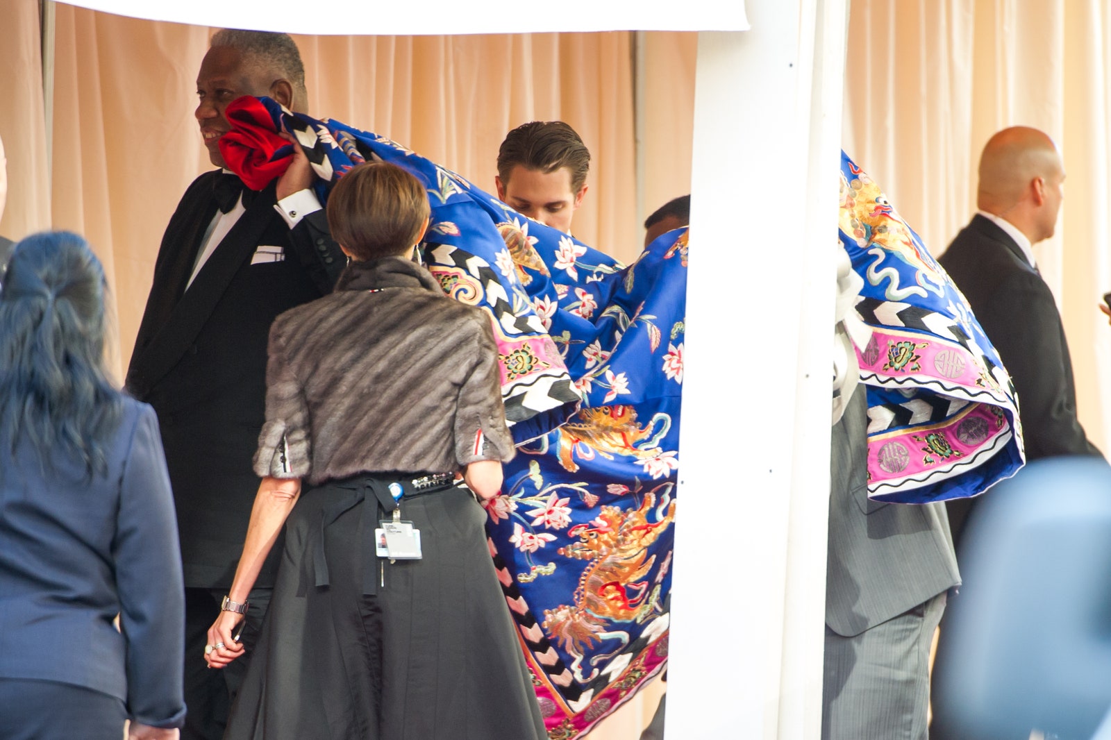 Images may contain Andr Leon Talley formally dressed and watched