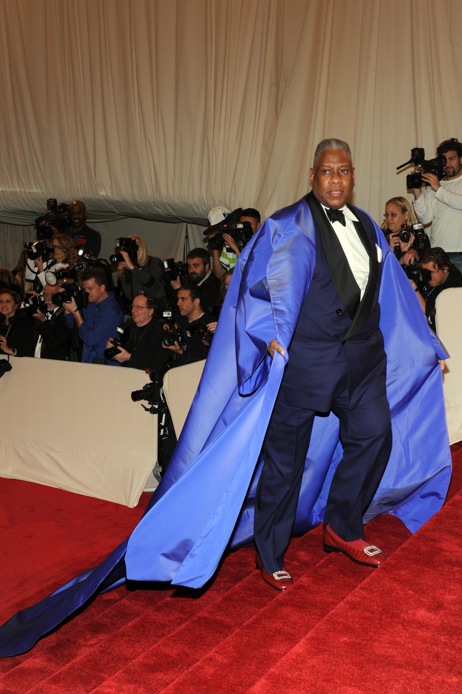 Images may contain Andr Leon Talley Linda Darlinghammond Gian Maria Grospietro Fashion clothing footwear and shoes