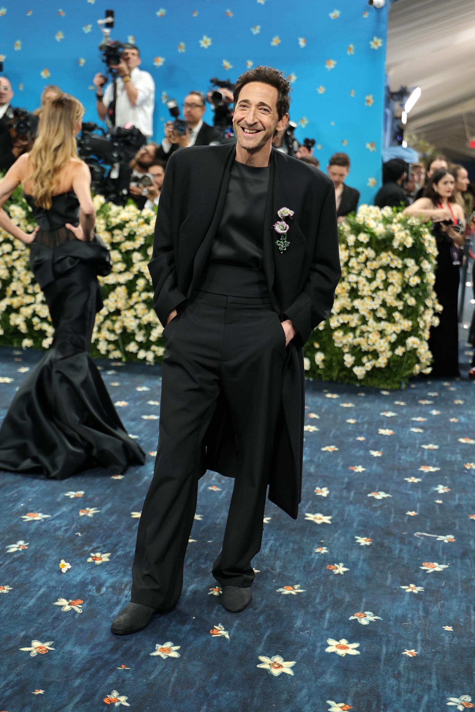 Images may contain Adrien Brody Angus rectangular personnel clothing shoes for adults and weddings