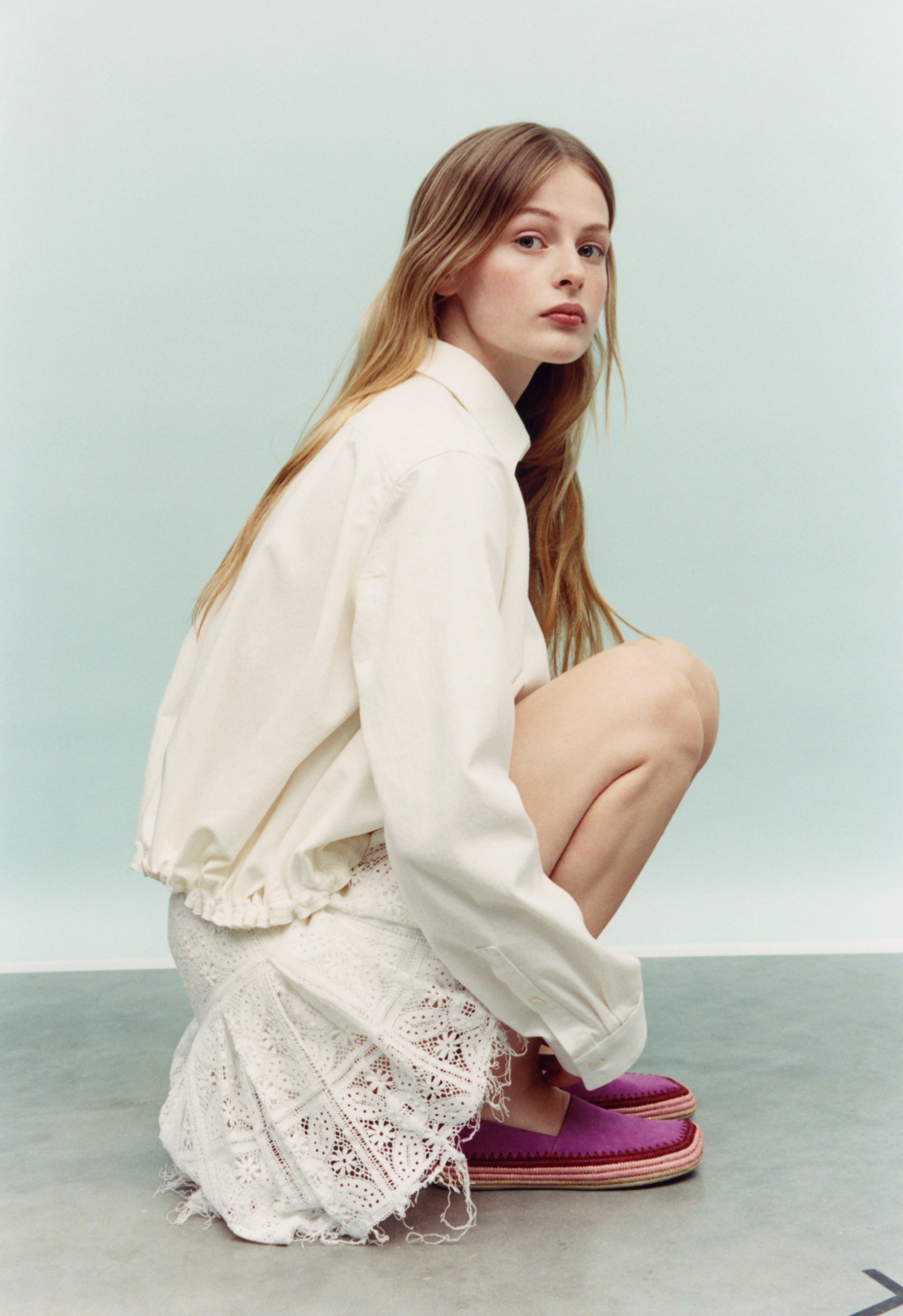 Images may contain headdresses with shirts, face photography portrait shoes and dresses for clothing