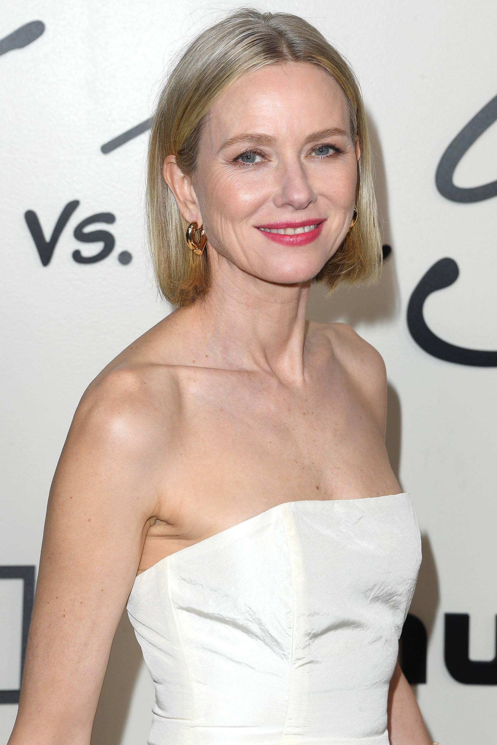 Images may contain Naomi Watts Blonde Hair Fashion Adult Wedding Formal Head and Face