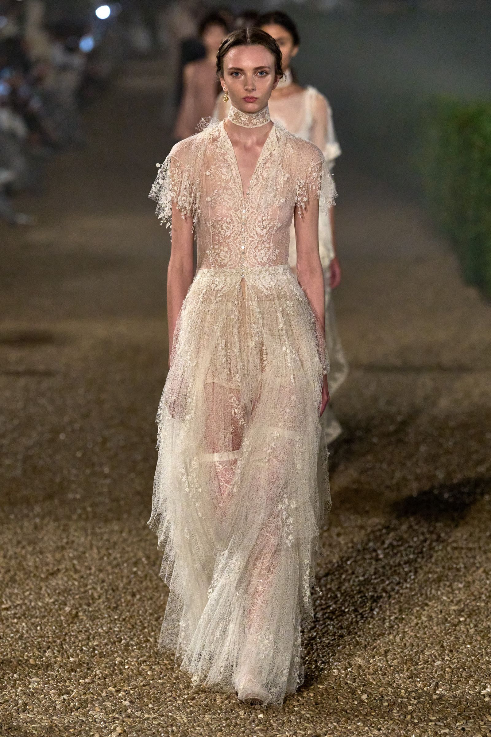 Images may contain formal dresses in fashionable clothing for adults and accessories