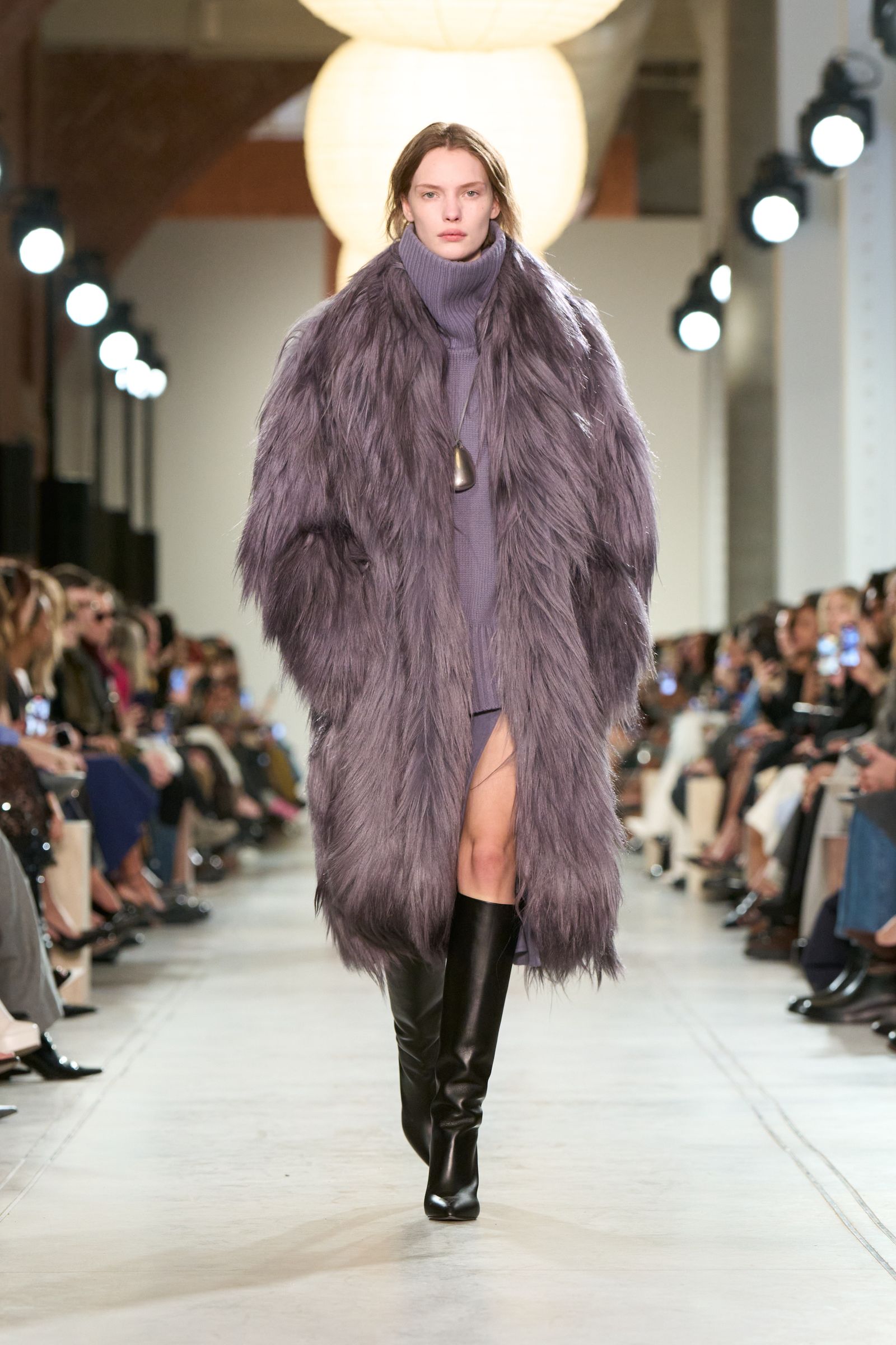 Images may contain Polina Kuklina Clothing Jacket Adult Fashion Shoes Electronics and Mobile Phones