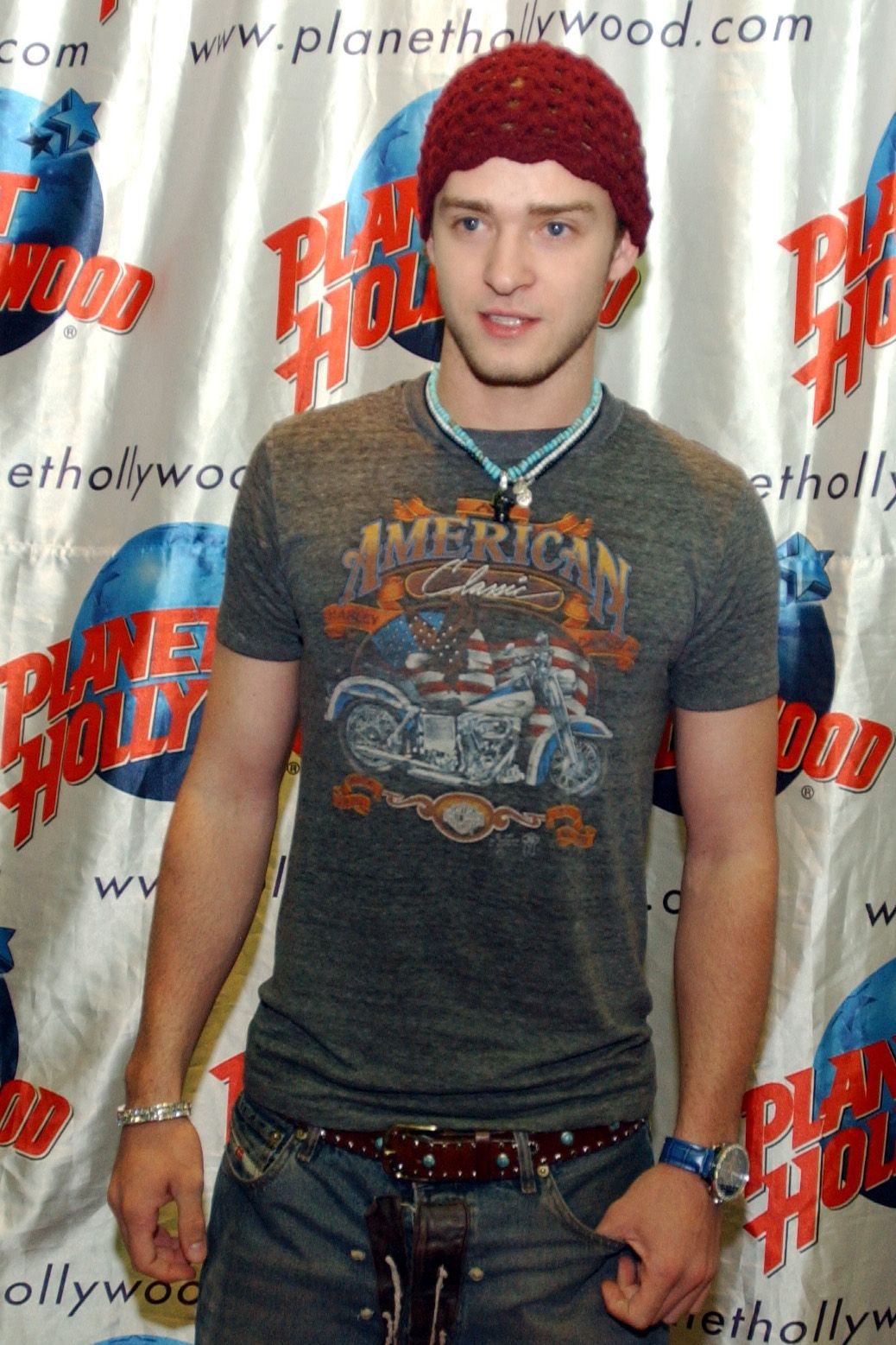 Justin Timberlake at a rental party on Planet Hollywood in New York City, New York.