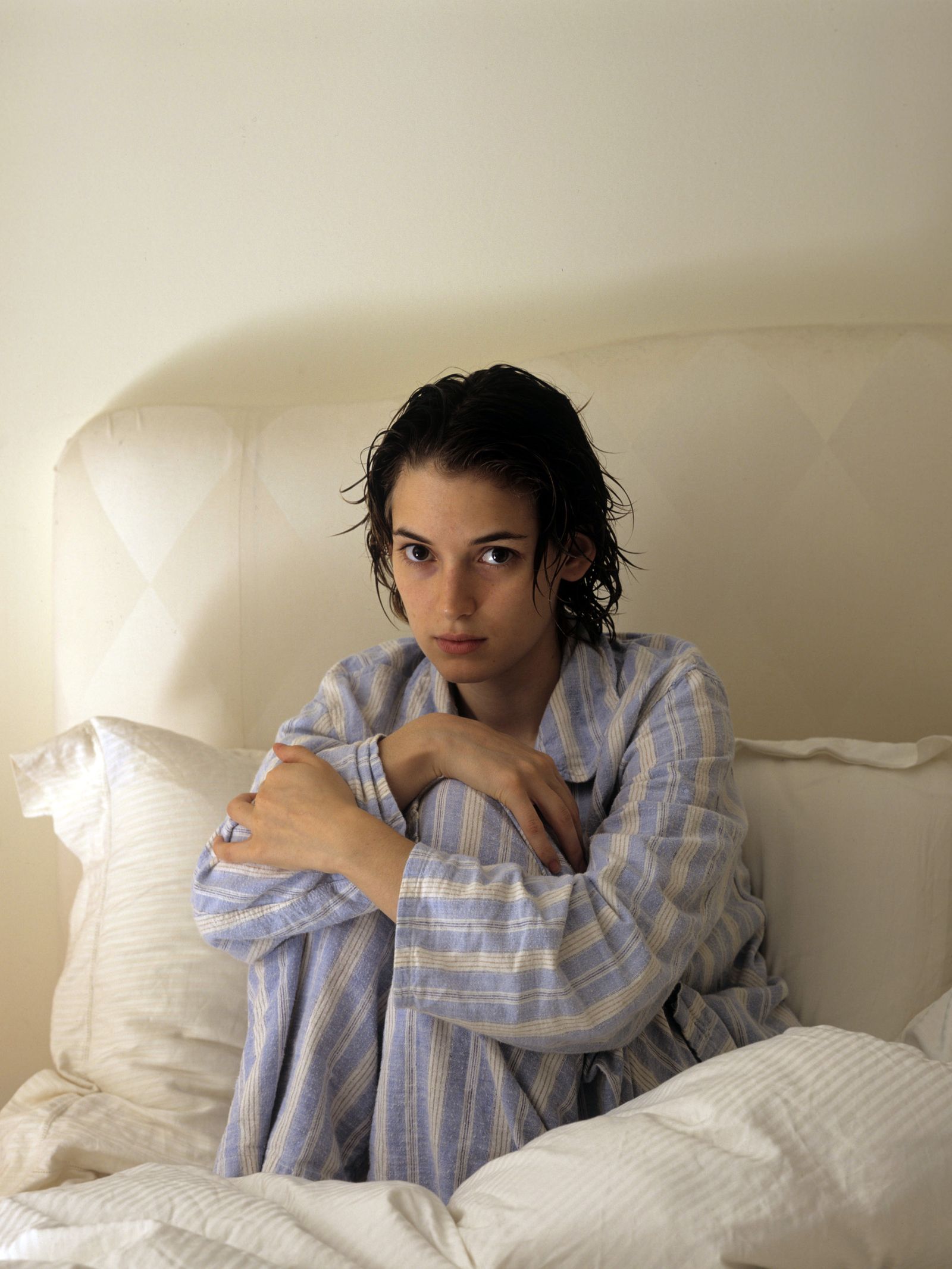 Images may contain facial person photography portraits adults and blankets
